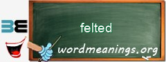 WordMeaning blackboard for felted